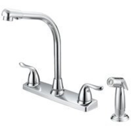 BOSTON HARBOR Boston Harbor F8F10036CP Kitchen Faucet, 2-Faucet Handle, Metal, Chrome F8F10036CP